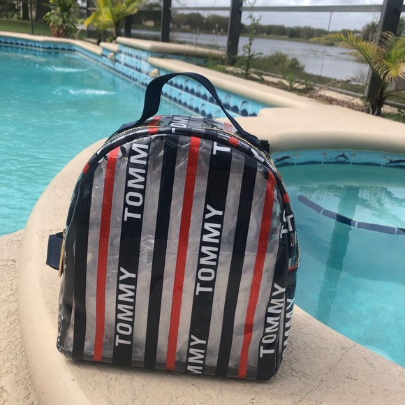 tommy hilfiger transparent backpack